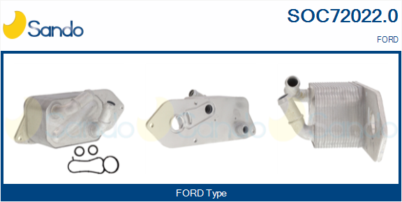 Radiatore olio, olio motore SANDO SOC72022.0