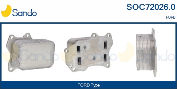 Radiatore olio, olio motore SANDO SOC72026.0