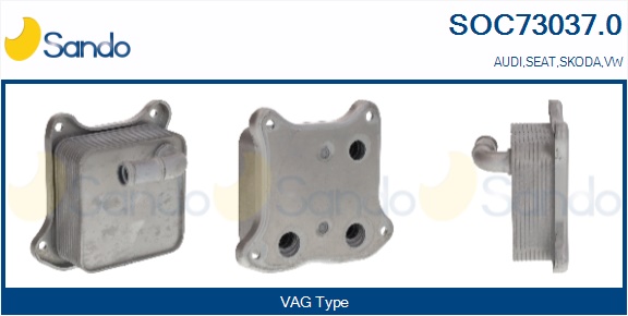 Radiatore olio, olio motore SANDO SOC73037.0
