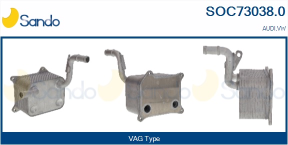 Radiatore olio, olio motore SANDO SOC73038.0