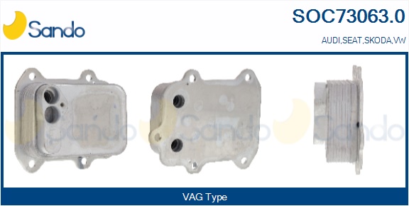Radiatore olio, olio motore SANDO SOC73063.0