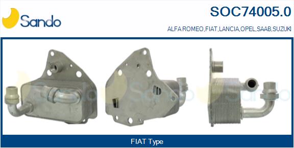 Radiatore olio, olio motore SANDO SOC74005.0
