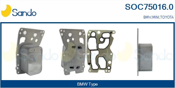 Radiatore olio, olio motore SANDO SOC75016.0