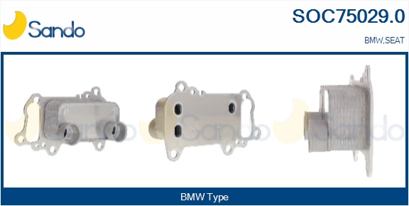 Radiatore olio, olio motore SANDO SOC75029.0