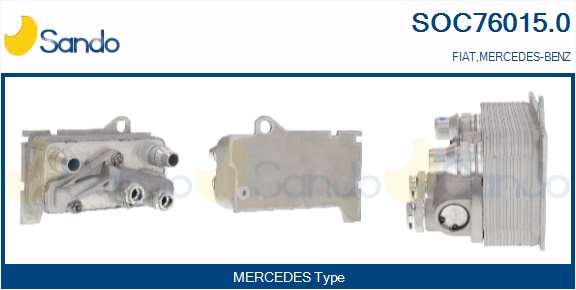 Radiatore olio, olio motore SANDO SOC76015.0