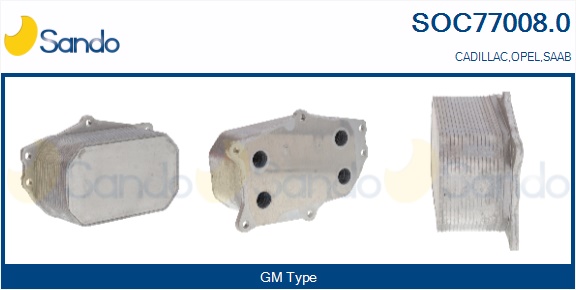 Radiatore olio, olio motore SANDO SOC77008.0