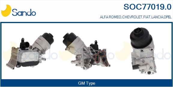 Radiatore olio, olio motore SANDO SOC77019.0