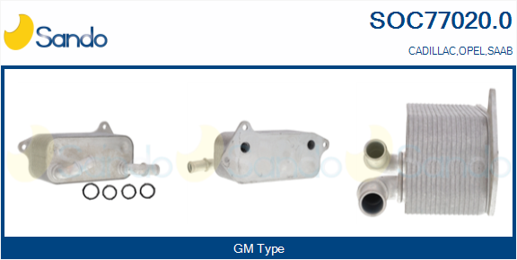 Radiatore olio, olio motore SANDO SOC77020.0