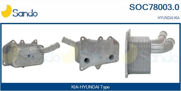 Radiatore olio, olio motore SANDO SOC78003.0