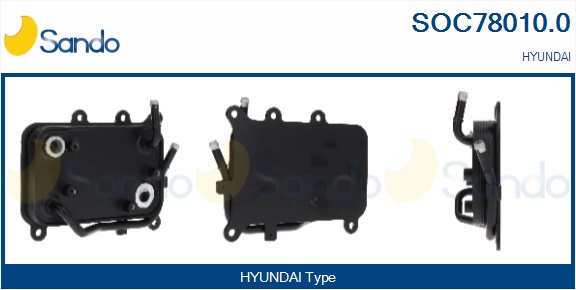 Radiatore olio, olio motore SANDO SOC78010.0