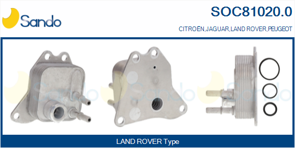 Radiatore olio, olio motore SANDO SOC81020.0