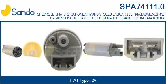 Pompa carburante SANDO SPA74111.0