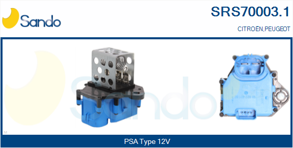 Resistore addizionale, elettromotore-ventola radiatore SANDO SRS70003.1