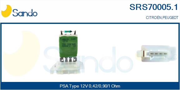 Resistenza, ventilatore abitacolo SANDO SRS70005.1