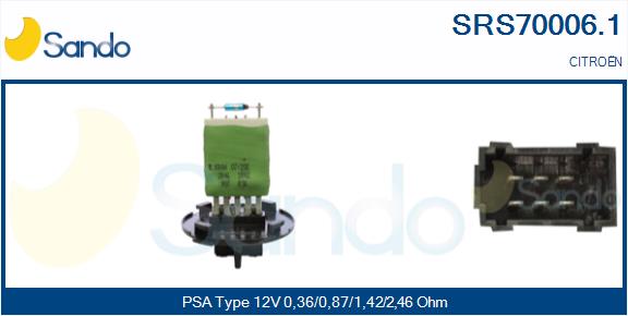 Resistenza, ventilatore abitacolo SANDO SRS70006.1