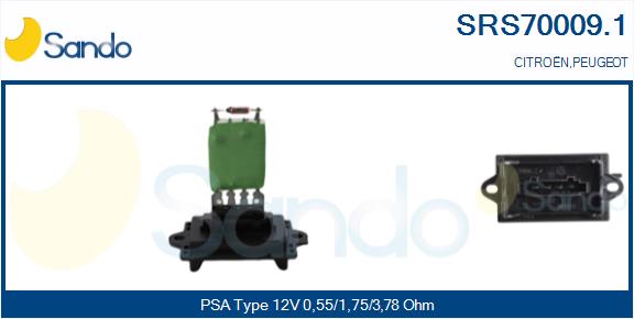 Resistenza, ventilatore abitacolo SANDO SRS70009.1