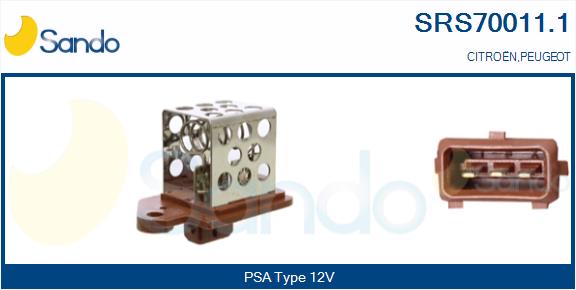 Resistore addizionale, elettromotore-ventola radiatore SANDO SRS70011.1