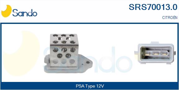 Resistore addizionale, elettromotore-ventola radiatore SANDO SRS70013.0