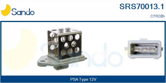 Resistore addizionale, elettromotore-ventola radiatore SANDO SRS70013.1