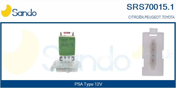 Resistenza, ventilatore abitacolo SANDO SRS70015.1