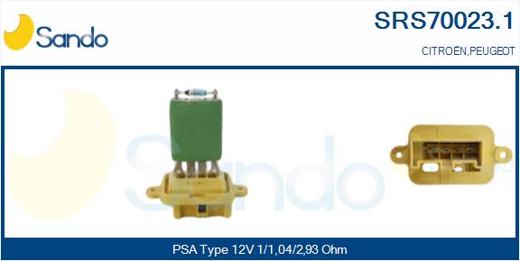 Resistenza, ventilatore abitacolo SANDO SRS70023.1