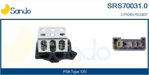 Resistenza, ventilatore abitacolo SANDO SRS70031.0