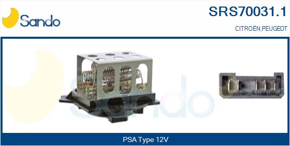 Resistenza, ventilatore abitacolo SANDO SRS70031.1