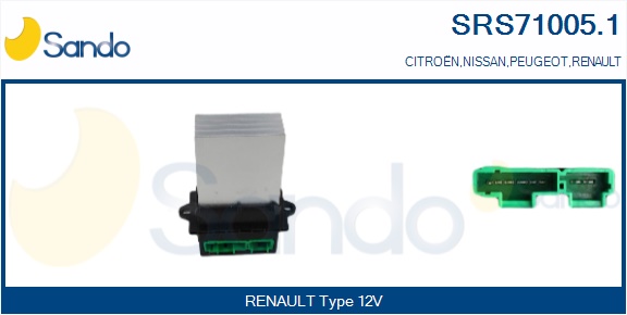Resistenza, ventilatore abitacolo SANDO SRS71005.1