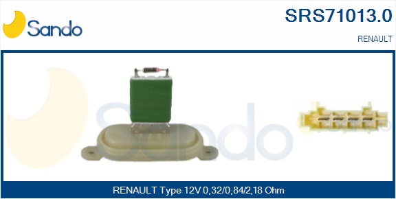 Resistenza, ventilatore abitacolo SANDO SRS71013.0