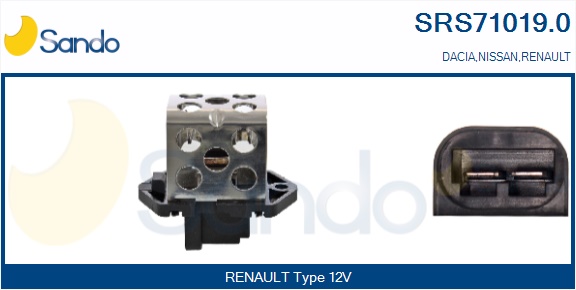 Resistore addizionale, elettromotore-ventola radiatore SANDO SRS71019.0