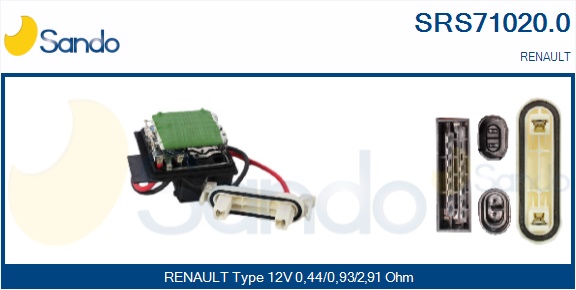 Resistenza, ventilatore abitacolo SANDO SRS71020.0