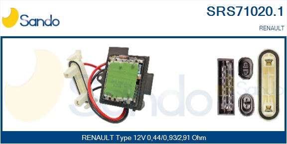 Resistenza, ventilatore abitacolo SANDO SRS71020.1