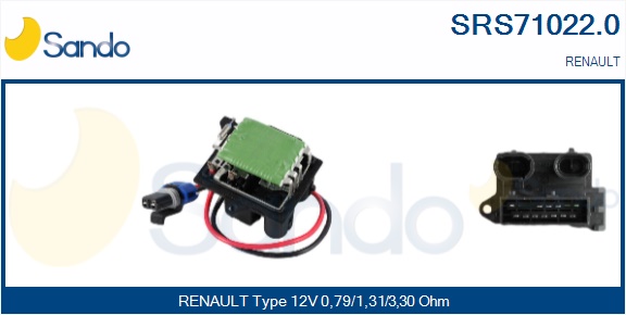 Resistenza, ventilatore abitacolo SANDO SRS71022.0