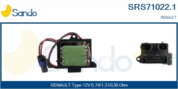Resistenza, ventilatore abitacolo SANDO SRS71022.1