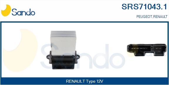 Resistenza, ventilatore abitacolo SANDO SRS71043.1