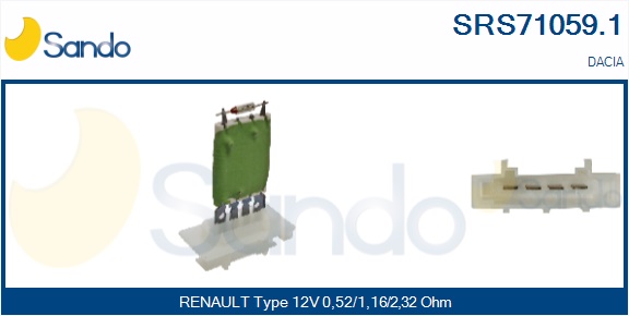 Resistenza, ventilatore abitacolo SANDO SRS71059.1