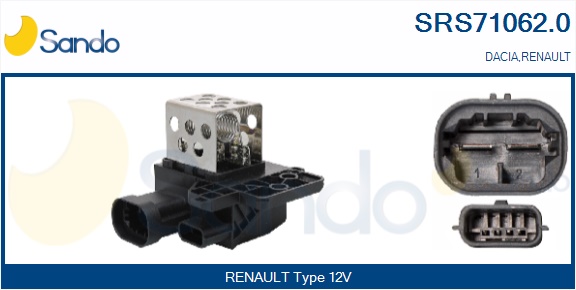 Resistore addizionale, elettromotore-ventola radiatore SANDO SRS71062.0