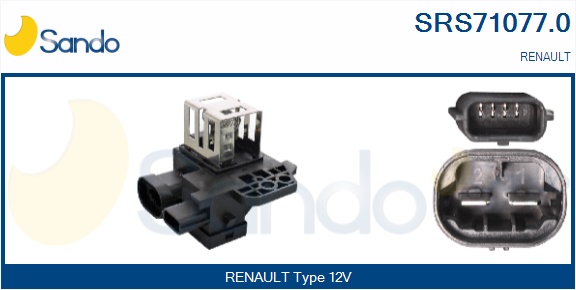 Resistore addizionale, elettromotore-ventola radiatore SANDO SRS71077.0