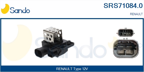 Resistore addizionale, elettromotore-ventola radiatore SANDO SRS71084.0