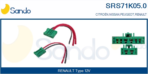 Fascio cavi, termoventilat. abitacolo(sistema preriscal. mot SANDO SRS71K05.0