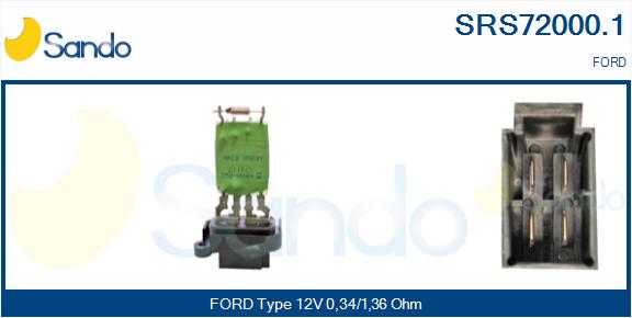 Resistenza, ventilatore abitacolo SANDO SRS72000.1