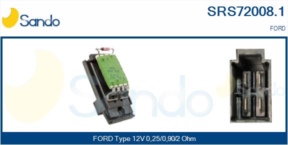 Resistenza, ventilatore abitacolo SANDO SRS72008.1