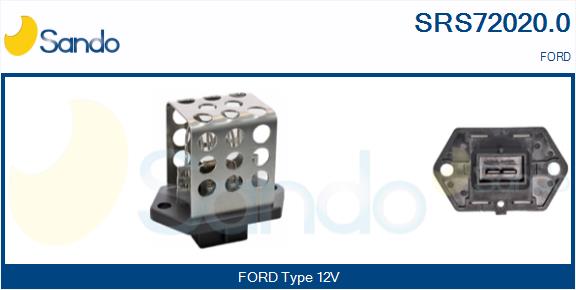 Resistore addizionale, elettromotore-ventola radiatore SANDO SRS72020.0
