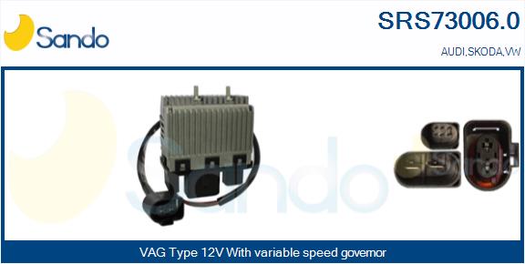 Resistore addizionale, elettromotore-ventola radiatore SANDO SRS73006.0