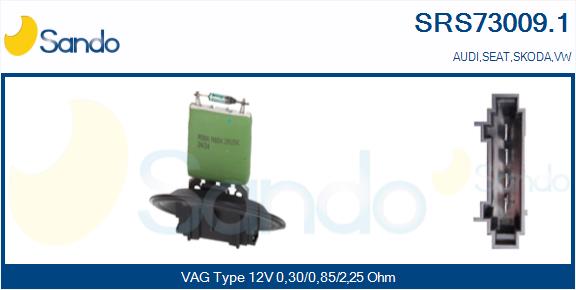 Resistenza, ventilatore abitacolo SANDO SRS73009.1