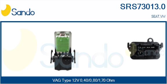 Resistenza, ventilatore abitacolo SANDO SRS73013.0