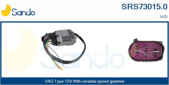 Resistore addizionale, elettromotore-ventola radiatore SANDO SRS73015.0