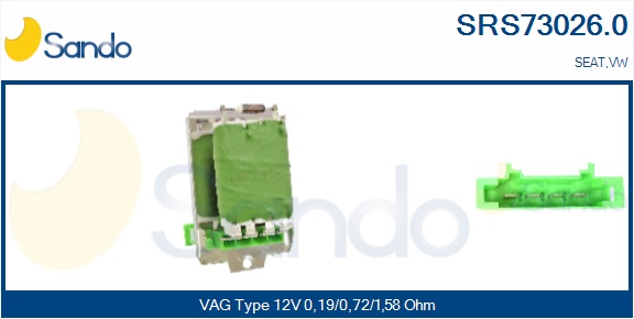 Resistenza, ventilatore abitacolo SANDO SRS73026.0