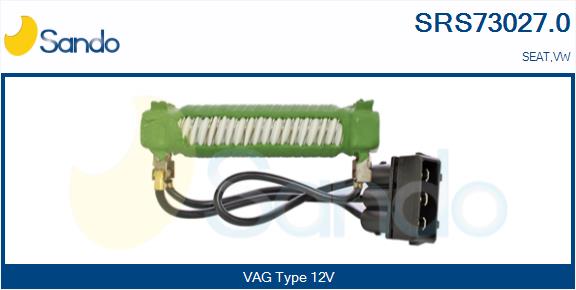 Resistore addizionale, elettromotore-ventola radiatore SANDO SRS73027.0