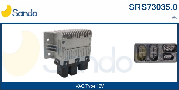 Resistore addizionale, elettromotore-ventola radiatore SANDO SRS73035.0